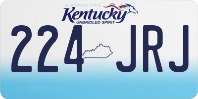 KY license plate 224JRJ