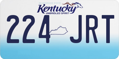 KY license plate 224JRT