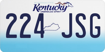 KY license plate 224JSG