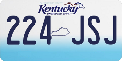 KY license plate 224JSJ