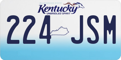 KY license plate 224JSM