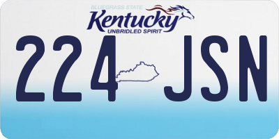 KY license plate 224JSN