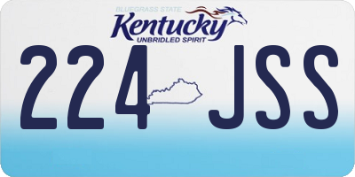 KY license plate 224JSS