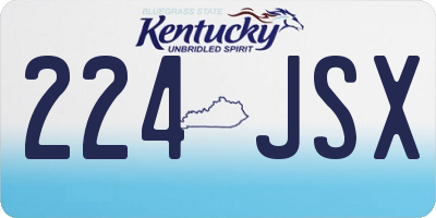 KY license plate 224JSX
