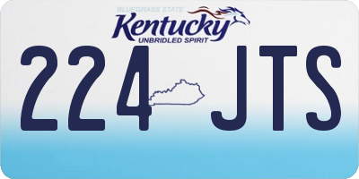 KY license plate 224JTS