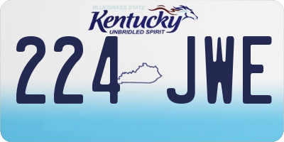 KY license plate 224JWE