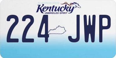 KY license plate 224JWP