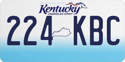 KY license plate 224KBC
