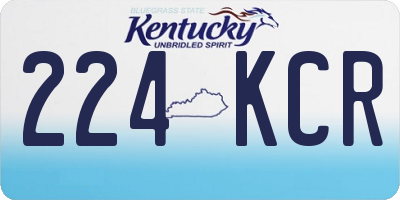 KY license plate 224KCR