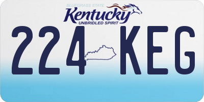 KY license plate 224KEG