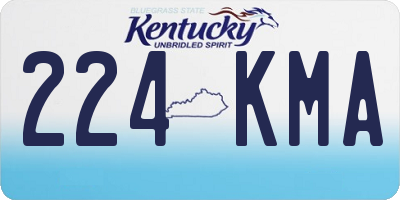 KY license plate 224KMA