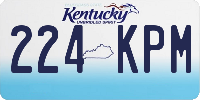 KY license plate 224KPM