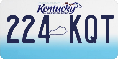 KY license plate 224KQT