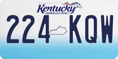 KY license plate 224KQW