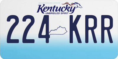 KY license plate 224KRR