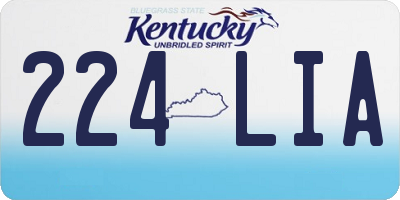 KY license plate 224LIA