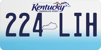KY license plate 224LIH