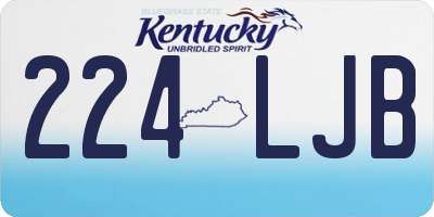 KY license plate 224LJB
