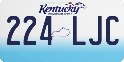 KY license plate 224LJC