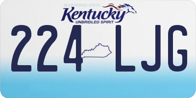 KY license plate 224LJG