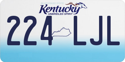KY license plate 224LJL
