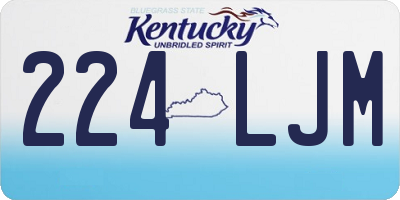 KY license plate 224LJM