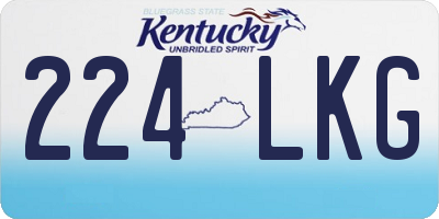 KY license plate 224LKG