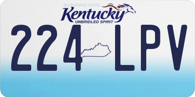 KY license plate 224LPV