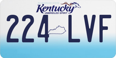 KY license plate 224LVF