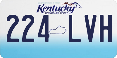 KY license plate 224LVH