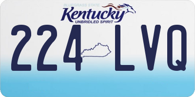 KY license plate 224LVQ