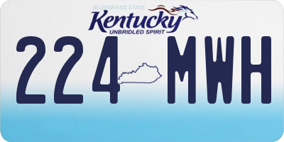 KY license plate 224MWH