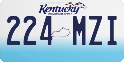KY license plate 224MZI