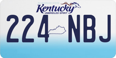 KY license plate 224NBJ