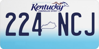 KY license plate 224NCJ
