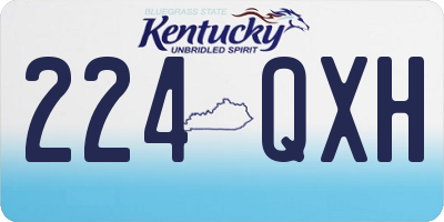 KY license plate 224QXH