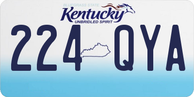 KY license plate 224QYA