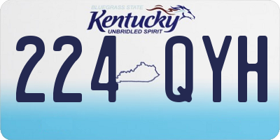 KY license plate 224QYH