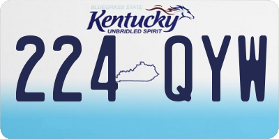 KY license plate 224QYW