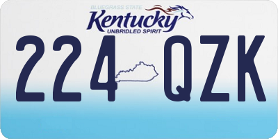 KY license plate 224QZK