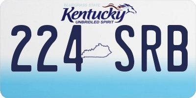 KY license plate 224SRB