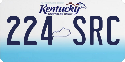 KY license plate 224SRC