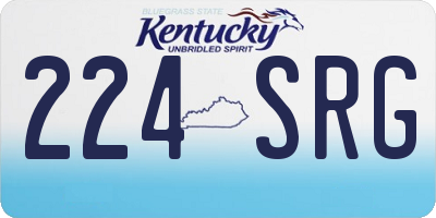 KY license plate 224SRG