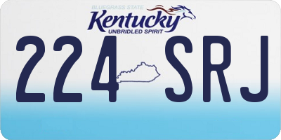 KY license plate 224SRJ