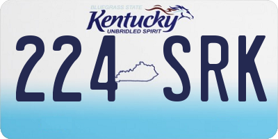 KY license plate 224SRK