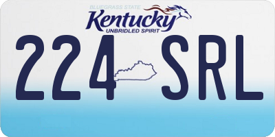 KY license plate 224SRL