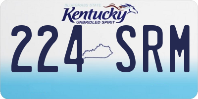 KY license plate 224SRM