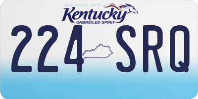 KY license plate 224SRQ