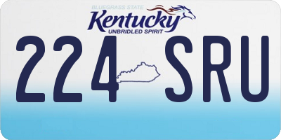 KY license plate 224SRU