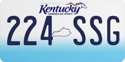 KY license plate 224SSG